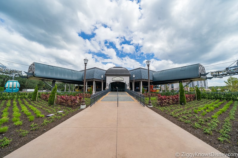 outside Disney Skyliner Gondola Station Riviera Resort