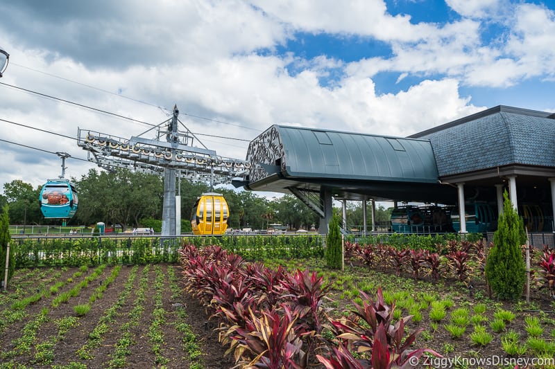 gondolas departing Disney Skyliner Gondola Stations Riviera Resort