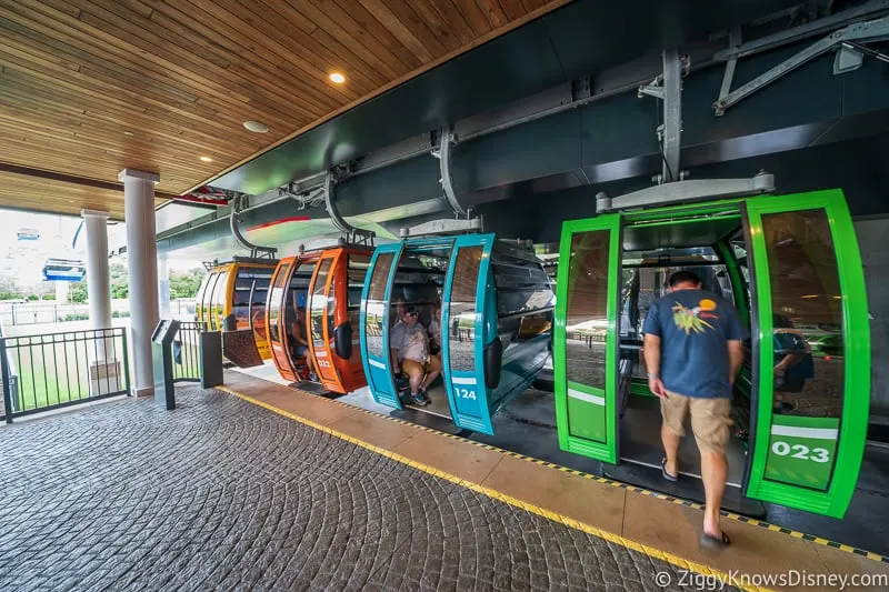 loading at Disney Skyliner Gondola Stations Riviera Resort