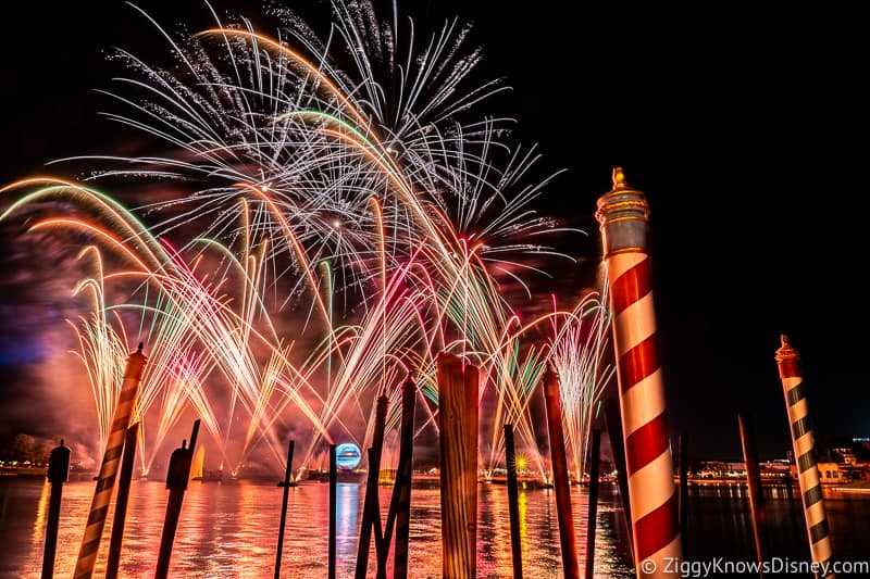 Fireworks in Epcot Moonlight Magic