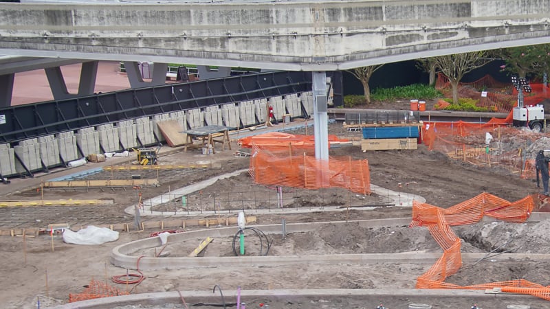 footings being installed Epcot  entrance November 2019