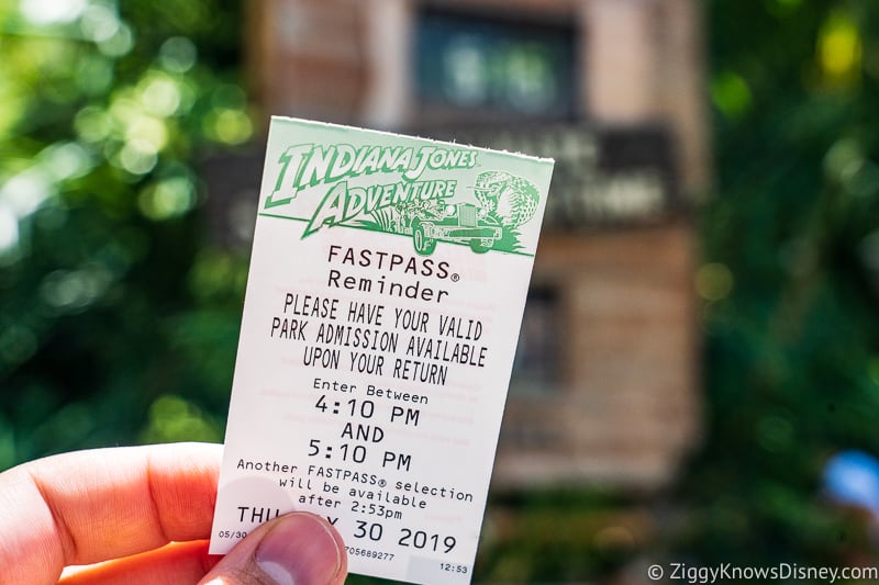 Disneyland FastPass Indiana Jones