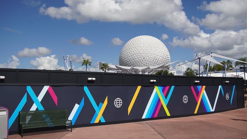 Construction walls in World Celebration