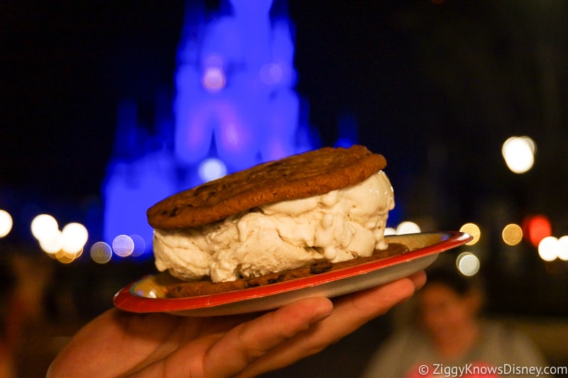 Ice Cream Sandwich at night in Disney's Magic Kingdom