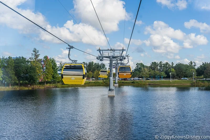 Disney Skyliner Gondolas over water