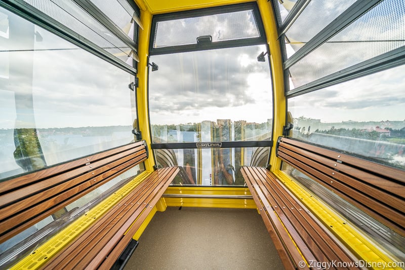 Inside of the Disney Skyliner