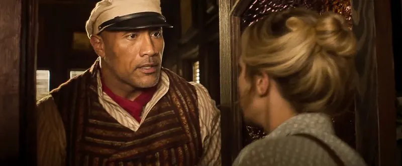 Disney's Jungle Cruise official Trailer Dwayne Johnson and Emily Blunt arguing.