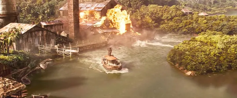 Disney's Jungle Cruise official Trailer burning ship