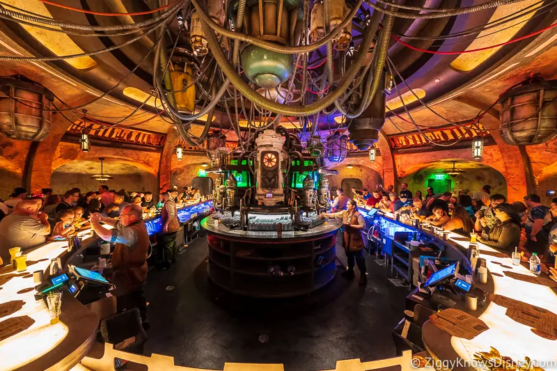 behind the bar at Oga's Cantina