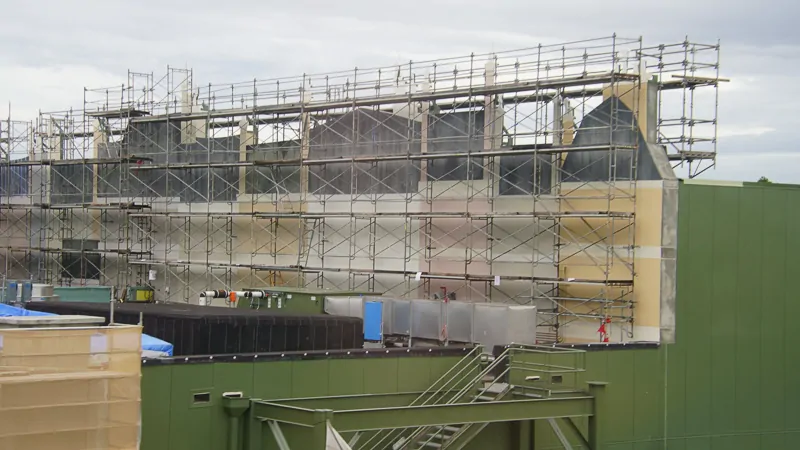 view of Ratatouille facade construction updates October 2019