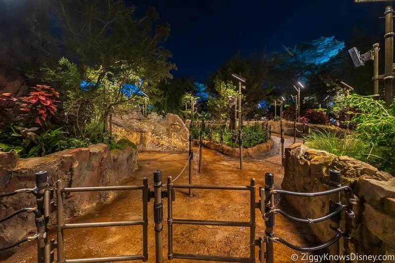 Rise of the Resistance queue Star Wars Galaxy's Edge at night