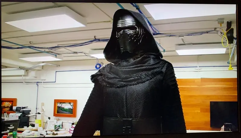 Kylo Ren animatronic in Star Wars Rise of the Resistance ride