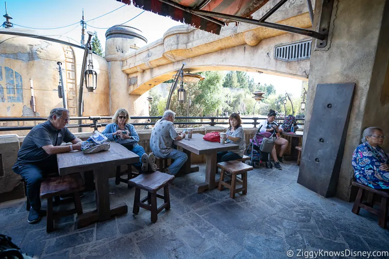 Ronto Roasters seating Star Wars Galaxy's Edge