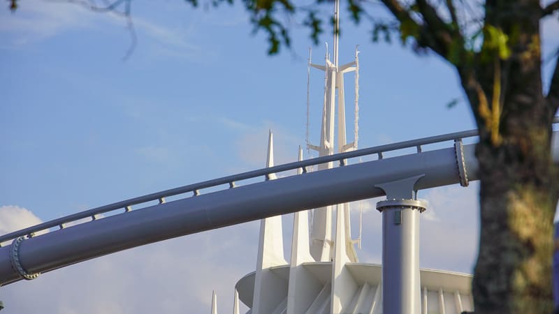 close view of TRON coaster track Update November 2019