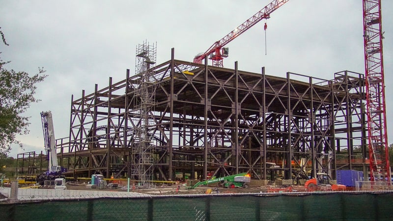 Tron Roller Coaster construction update October 2019 steel structure