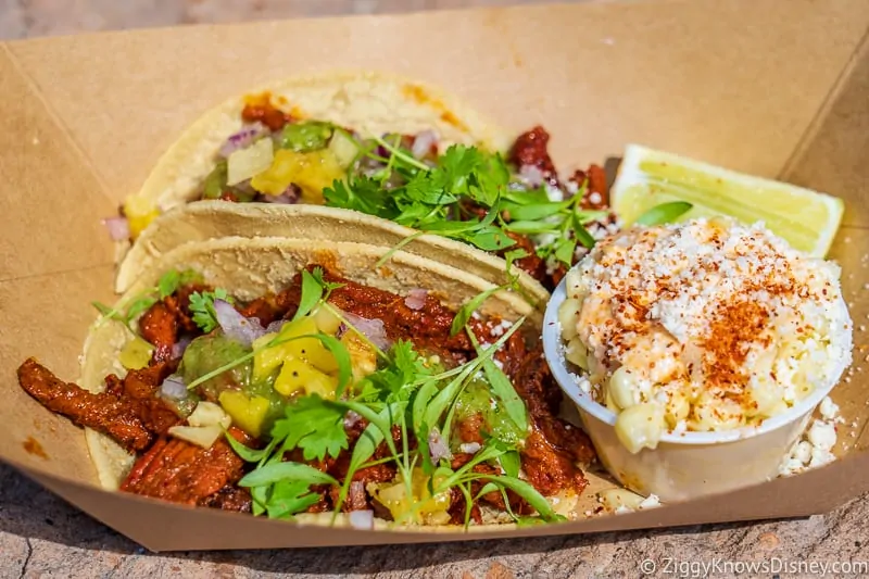 tacos al pastor Mexico pavilion Best Snacks at Epcot