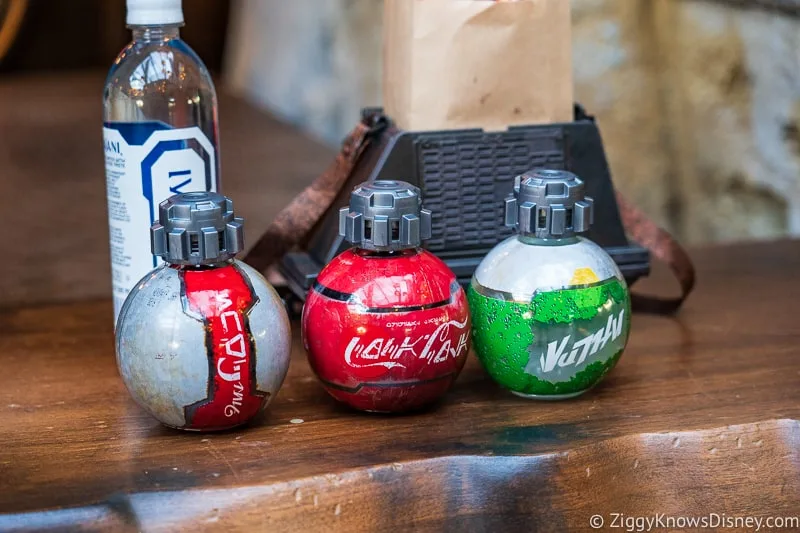 Coke bottles thermal detonators Star Wars Galaxy's Edge