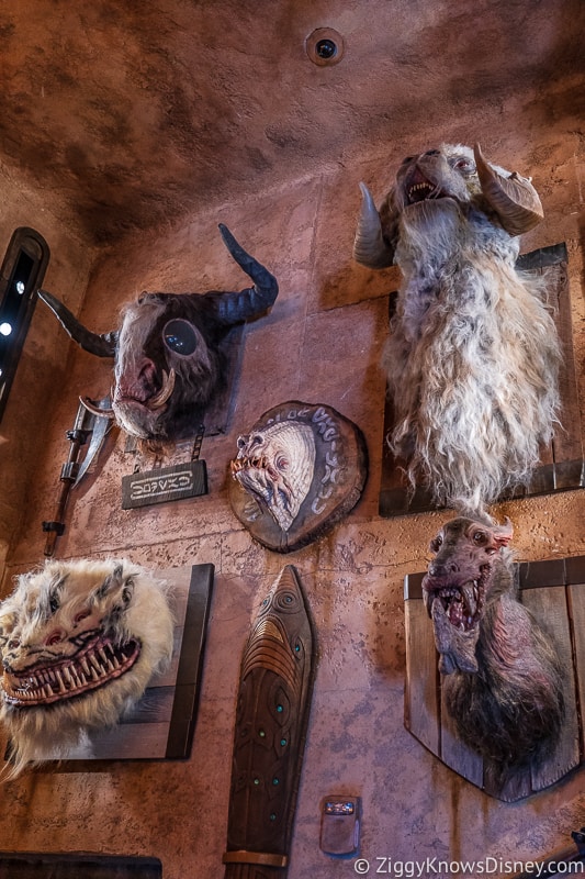 wall of heads Dok Ondar's Den of Antiquities Galaxy's Edge