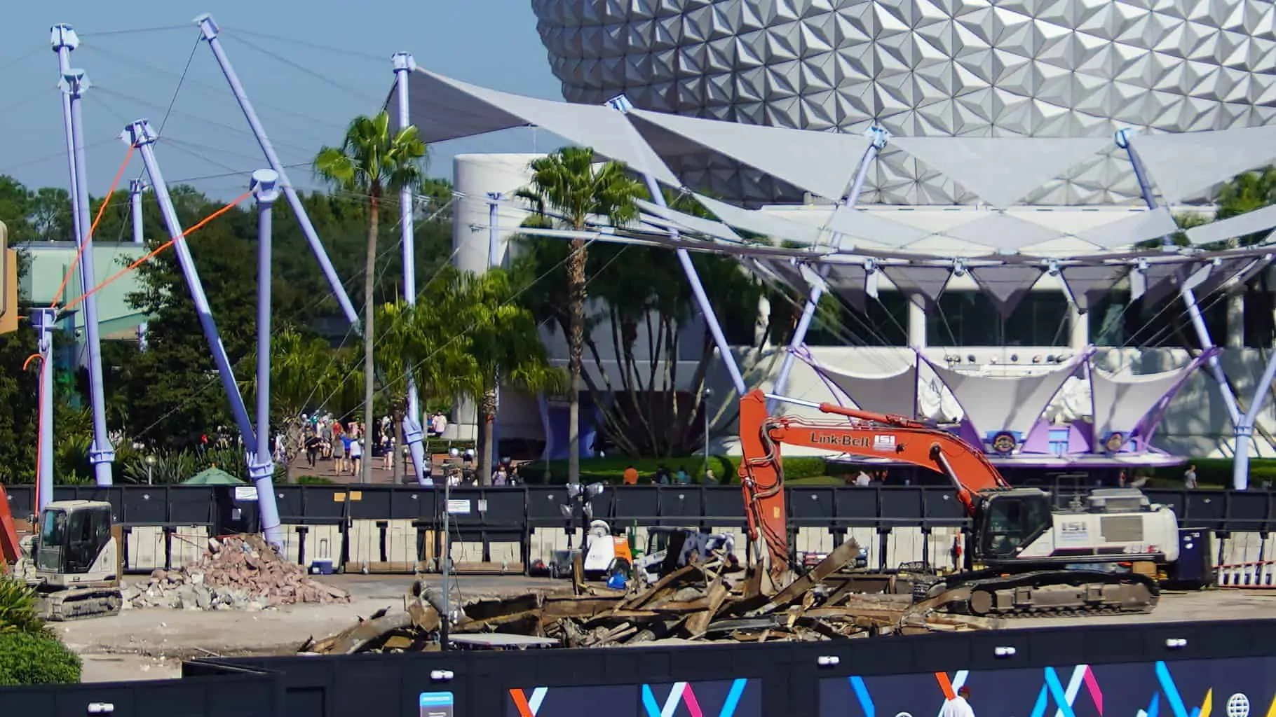Fountain of Nations filled in Epcot Construction Updates November 2019