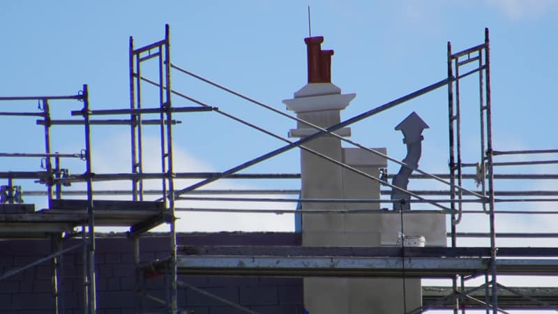 chimneys on the facade of Ratatouille ride in France pavilion construction update December 2019