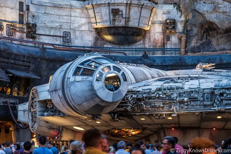 outside of the cockpit for Millennium Falcon in Galaxy's Edge