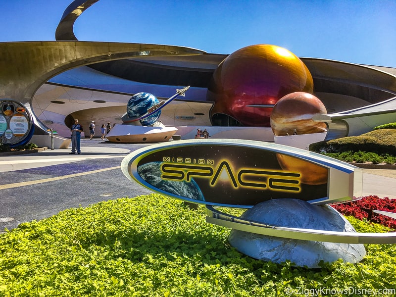 outside Mission:SPACE in Epcot