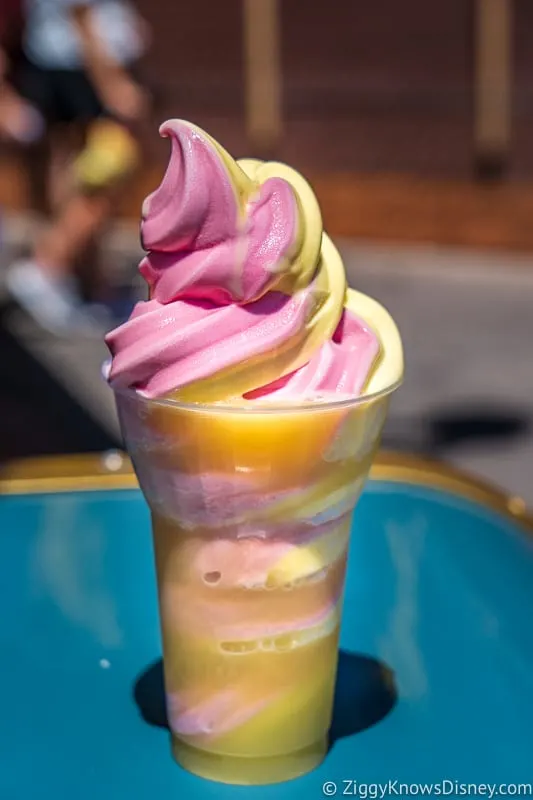Raspberry Swirl Dole Whip Best Snacks at Magic Kingdom