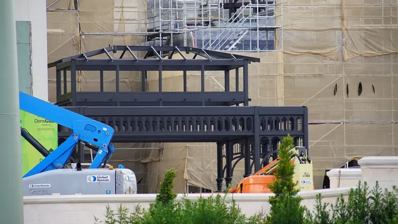 closeup of black steel structure in france Remy's Ratatouille and France Construction Update November 2019