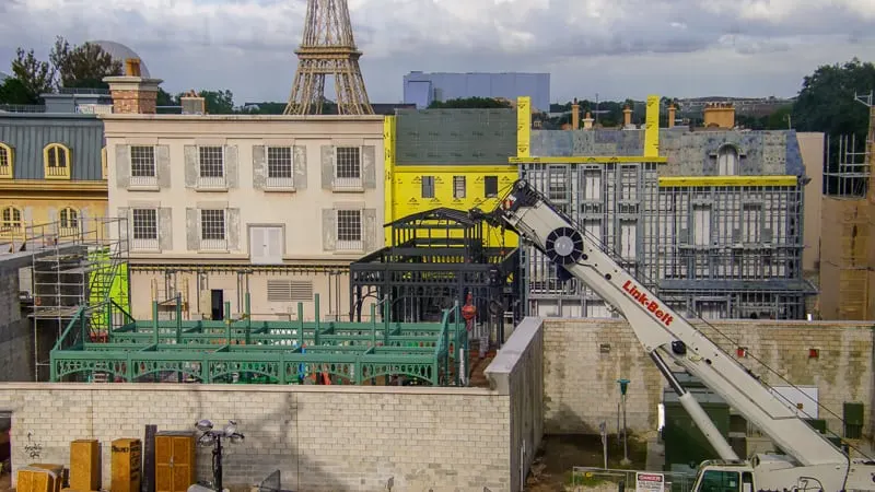 view of the new black structure in France Remy's Ratatouille and France Construction Update November 2019