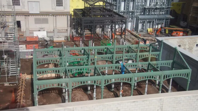 new green steel structure Remy's Ratatouille and France Construction Update November 2019