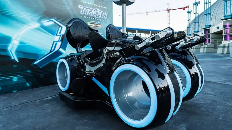 Tron Lightcycle Bikes in Tomorrowland