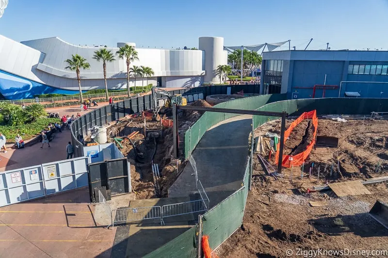 Walkway West of Spaceship Earth Epcot Future World Construction Updates December 2019