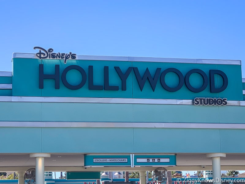 New Hollywood Studios Sign outside park