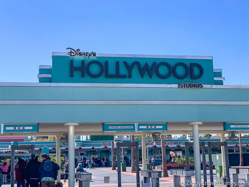 New Hollywood Studios Sign outside park