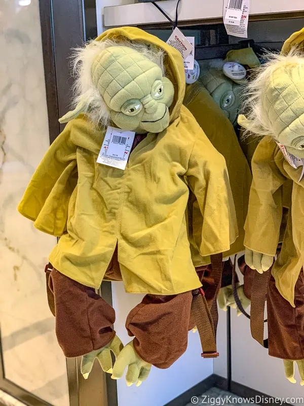 Yoda backpack display in Hollywood Studios