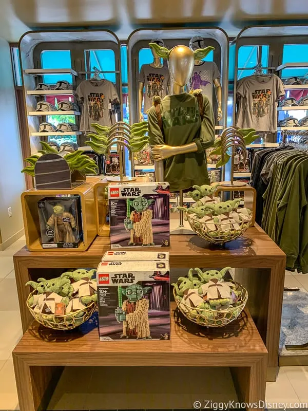 New Yoda merchandise display in Hollywood Studios 