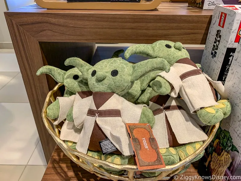 New Baby Yoda merchandise display in Hollywood Studios