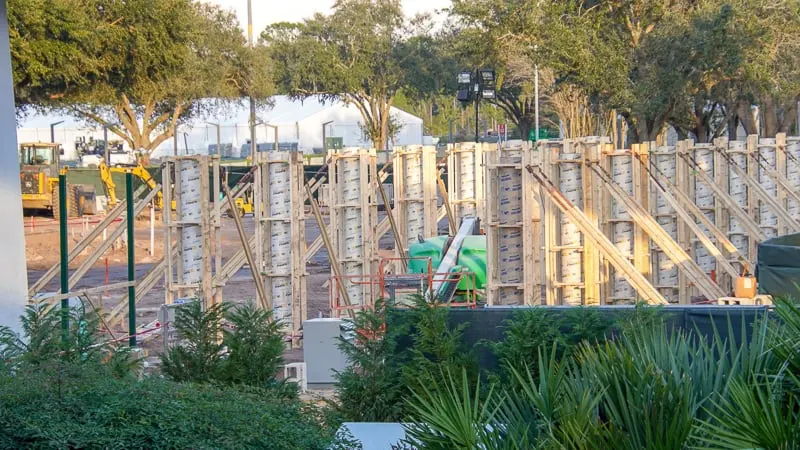 Epcot Entrance Construction Updates January 2020 columns east side