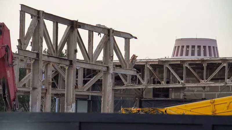 Epcot Future World Construction Updates January 2020 top of roof