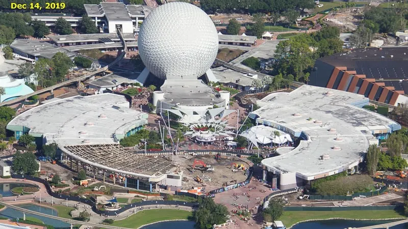 Epcot Future World Construction Updates January 2020 Innoventions West Demolition Timeline Dec 14