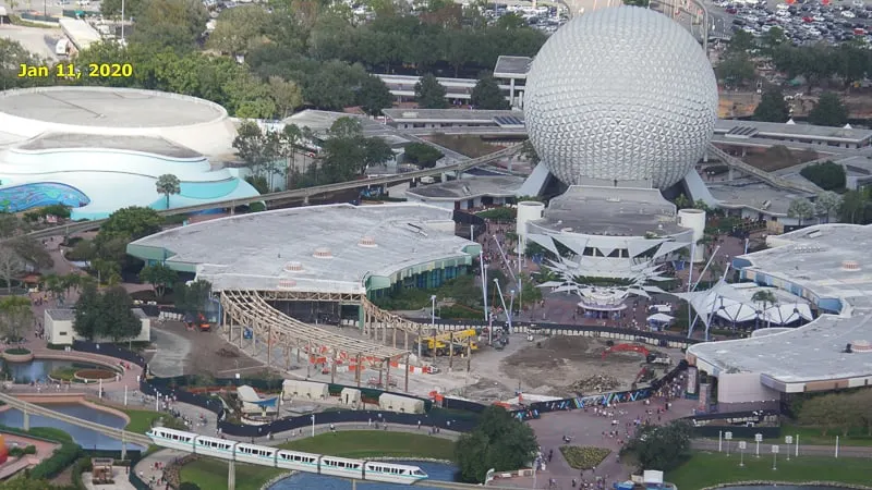 Epcot Future World Construction Updates January 2020 Innoventions West Demolition Timeline Jan 11