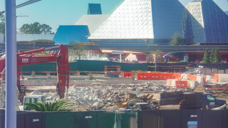 Epcot Future World Construction Updates January 2020 demolition