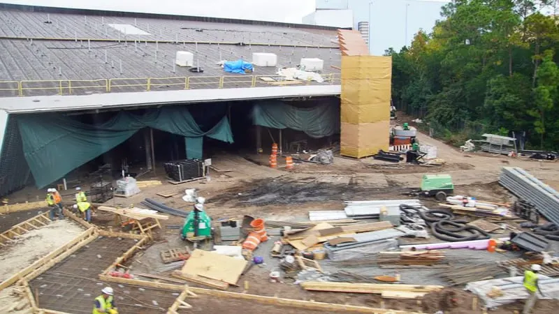 Guardians of the Galaxy Coaster Construction Update January 2020 front entrance