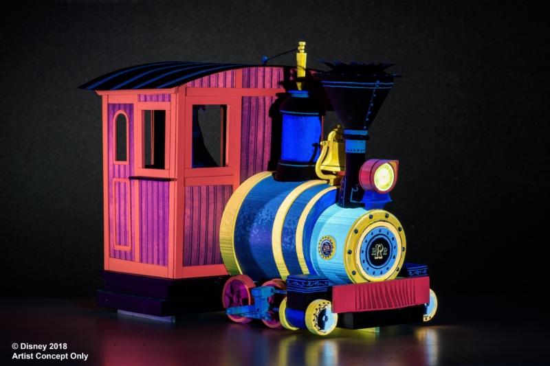 Mickey and Minnie's Runaway Railway ride vehicle concept art