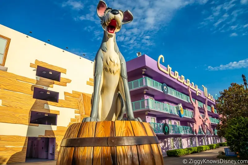 Tramp statue at Disney's Pop Century Resort