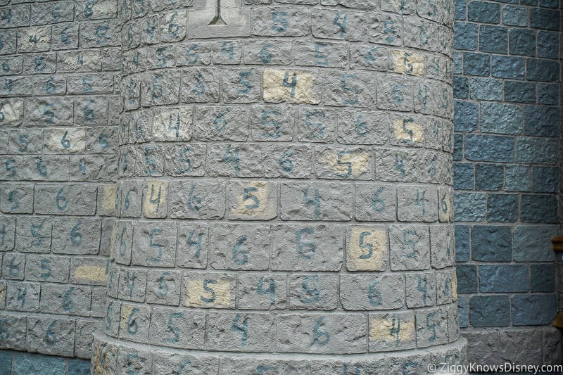 numbered bricks to paint Cinderella Castle