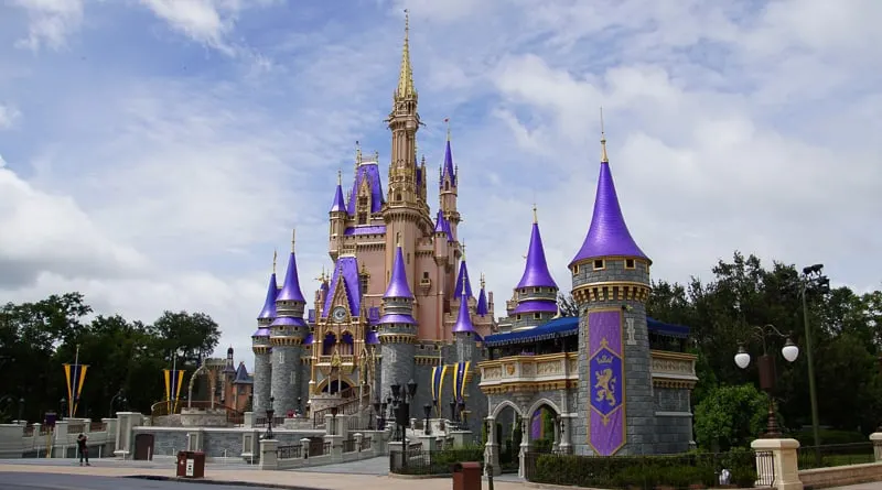 color change of Cinderella Castle