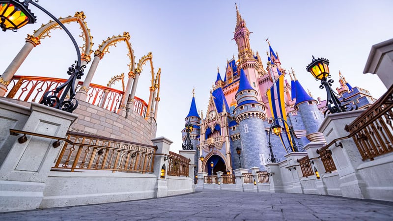 walking up to Cinderella Castle after refurbishment