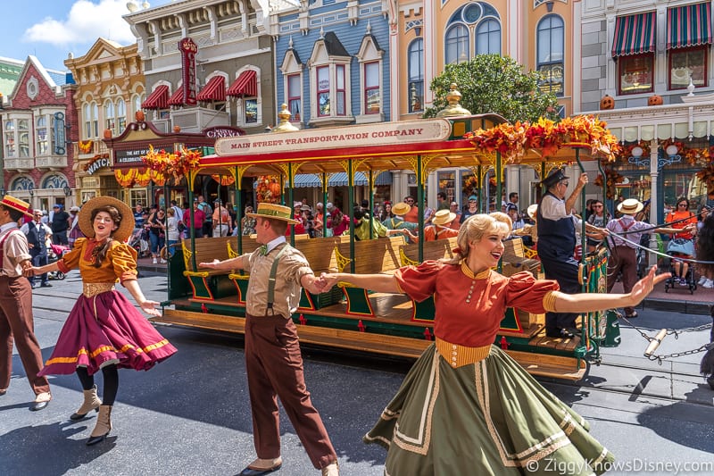 performers on Main Street USA in Magic Kingdom