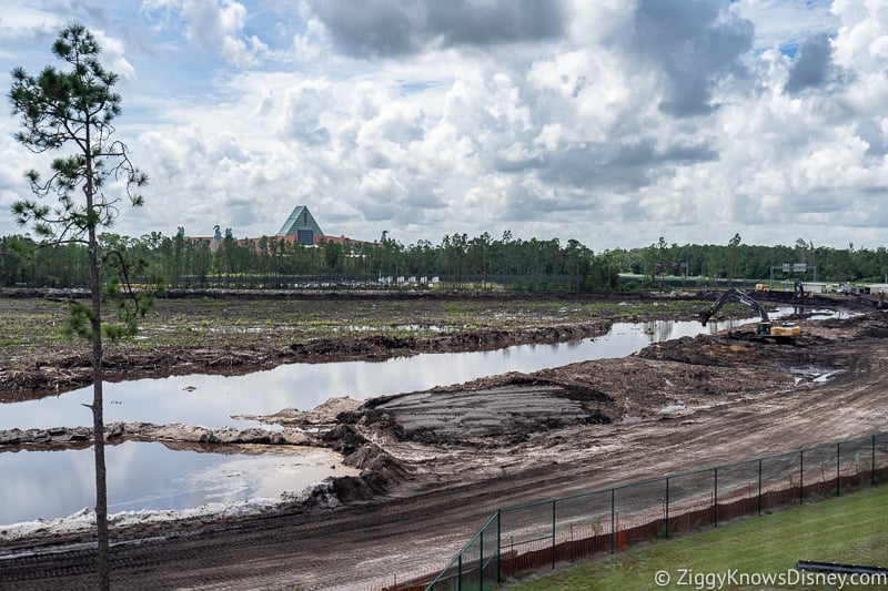 land under construction in Disney World